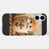 コーヒーカップチャームの子猫 Case-Mate iPhoneケース (裏面 (横))