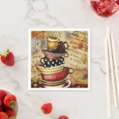 コーヒーカップディバイナルナプキン スタンダードカクテルナプキン (インサイチュ)