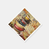 コーヒーカップディバイナルナプキン スタンダードカクテルナプキン (角)