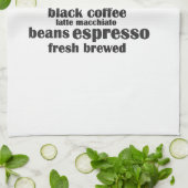 コーヒーカップデザイン キッチンタオル (折り畳み)