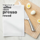 コーヒーカップデザイン キッチンタオル (四つ折り)