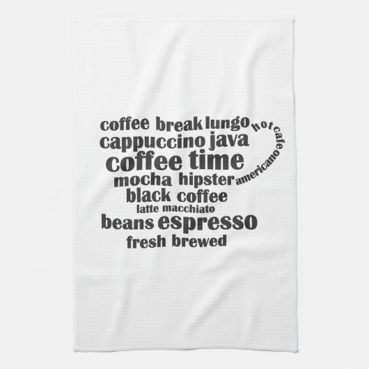 コーヒーカップデザイン キッチンタオル (縦)