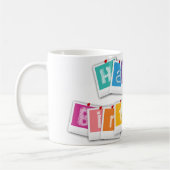 コーヒーカップハッピーバースデーお祝い コーヒーマグカップ (左)