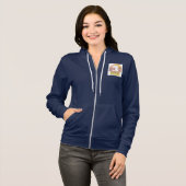 コーヒーカップハート付き引用文 パーカ (正面フル)