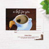 コーヒーカップハート型フォームクッキーギフトカード (デスク)