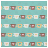 コーヒーカップバリスタカワイイカフェ食品飲料 ファブリック (見本)