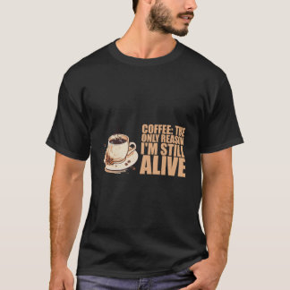 コーヒーカップバリスタコーヒーカフェインモーニングおもしろい皮肉 Tシャツ