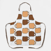 コーヒーカップパターン エプロン (正面)