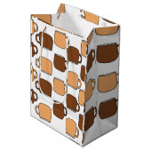 コーヒーカップパターン ミディアムペーパーバッグ (正面アングル)