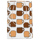 コーヒーカップパターン ミディアムペーパーバッグ (正面)
