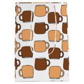 コーヒーカップパターン ミディアムペーパーバッグ (裏面)