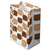 コーヒーカップパターン ミディアムペーパーバッグ (裏面アングル)