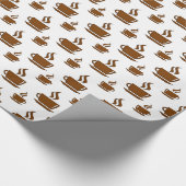 コーヒーカップパターン ラッピングペーパー (角)