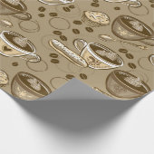 コーヒーカップパターン ラッピングペーパー (角)