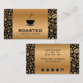 コーヒーカップパンチカード |コーヒー豆 ロイヤリティカード (正面/裏面)