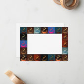 コーヒーカップフラットノートカード ノートカード (正面/裏面インサイチュ)