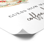 コーヒーカップブライダルシャワーコーヒー豆の数 ポスター (角)