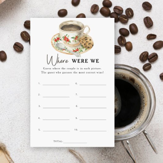 コーヒーカップブライダルシャワー私たちはゲームをどこに