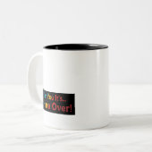 コーヒーカップマグカップ：ゲームオーバー» ツートーンマグカップ (正面左)
