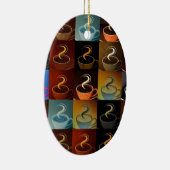 コーヒーカップモンタージュ セラミックオーナメント (右)