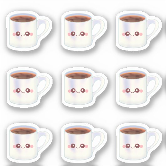 コーヒーカップモーニングコーヒーエステティック シール (正面)