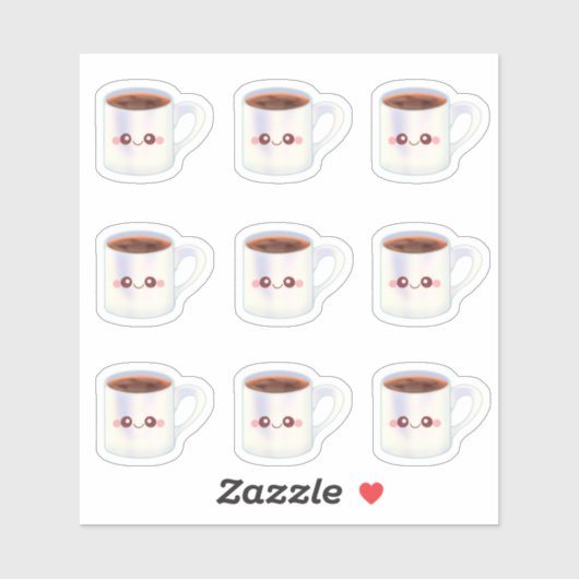 コーヒーカップモーニングコーヒーエステティック シール (シート)