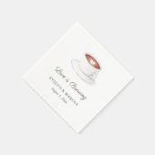 コーヒーカップラブイズブルーイングカップルウェディングシャワー スタンダードカクテルナプキン (角)