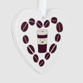 コーヒーカップラブ オーナメント (正面)