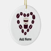 コーヒーカップラブ セラミックオーナメント (右)