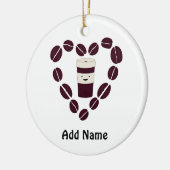 コーヒーカップラブ セラミックオーナメント (左)