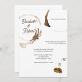 コーヒーカップル結婚式招待状 招待状 (正面/裏面)