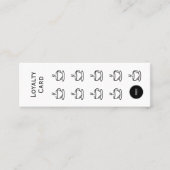 コーヒーカップロイヤリティカードシンプル、予算 ロイヤリティカード (正面)