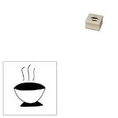 コーヒーカップロイヤリティパンチカード ラバースタンプ (押印)