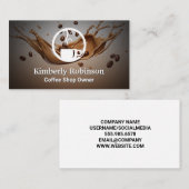 コーヒーカップロゴ | スプラッシュコーヒー 名刺 (正面/裏面)