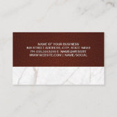 コーヒーカップロゴ |大理石とレザー 名刺 (裏面)