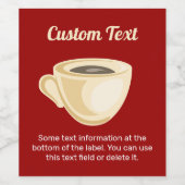 コーヒーカップワインラベル ワインラベル (シングルラベル)