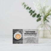 コーヒーカップヴィンテージテーブル 名刺 (スタンド正面)