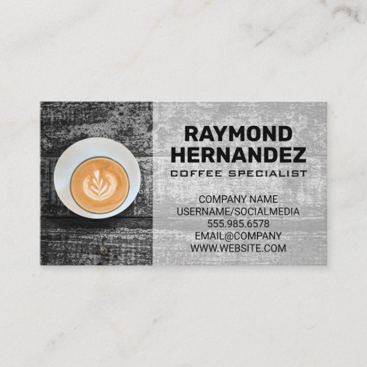 コーヒーカップヴィンテージテーブル 名刺 (正面)