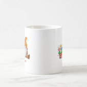 コーヒーカップ上のピースグノーム コーヒーマグカップ (中央)