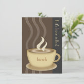 コーヒーカップ中パーソナライズされた招待状 招待状 (スタンド正面)