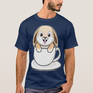 コーヒーカップ付うさぎ Tシャツ