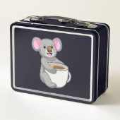 コーヒーカップ付きコアラ メタルランチボックス (裏面)