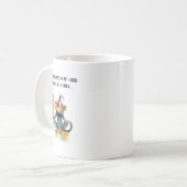 コーヒーカップ付きコーヒーユーモア猿 コーヒーマグカップ (正面左)