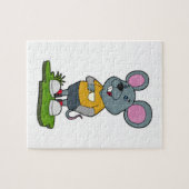 コーヒーカップ付きマウス ジグソーパズル (横)