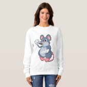 コーヒーカップ付きマウス スウェットシャツ (正面フル)