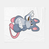 コーヒーカップ付きマウス フリースブランケット (正面(横))