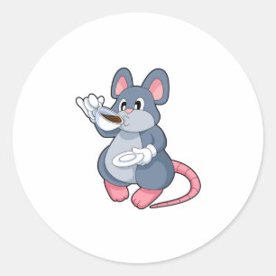 コーヒーカップ付きマウス ラウンドシール