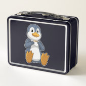 コーヒーカップ付ペンギン メタルランチボックス (裏面)