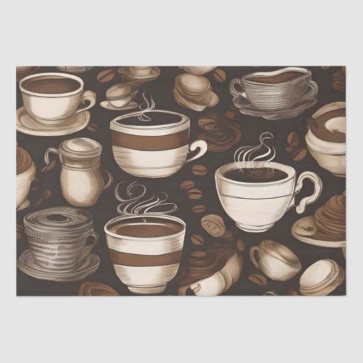 コーヒーカップ切り離し/ 薄葉紙 (正面)