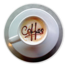 コーヒーカップ及びソーサーラテコーヒー